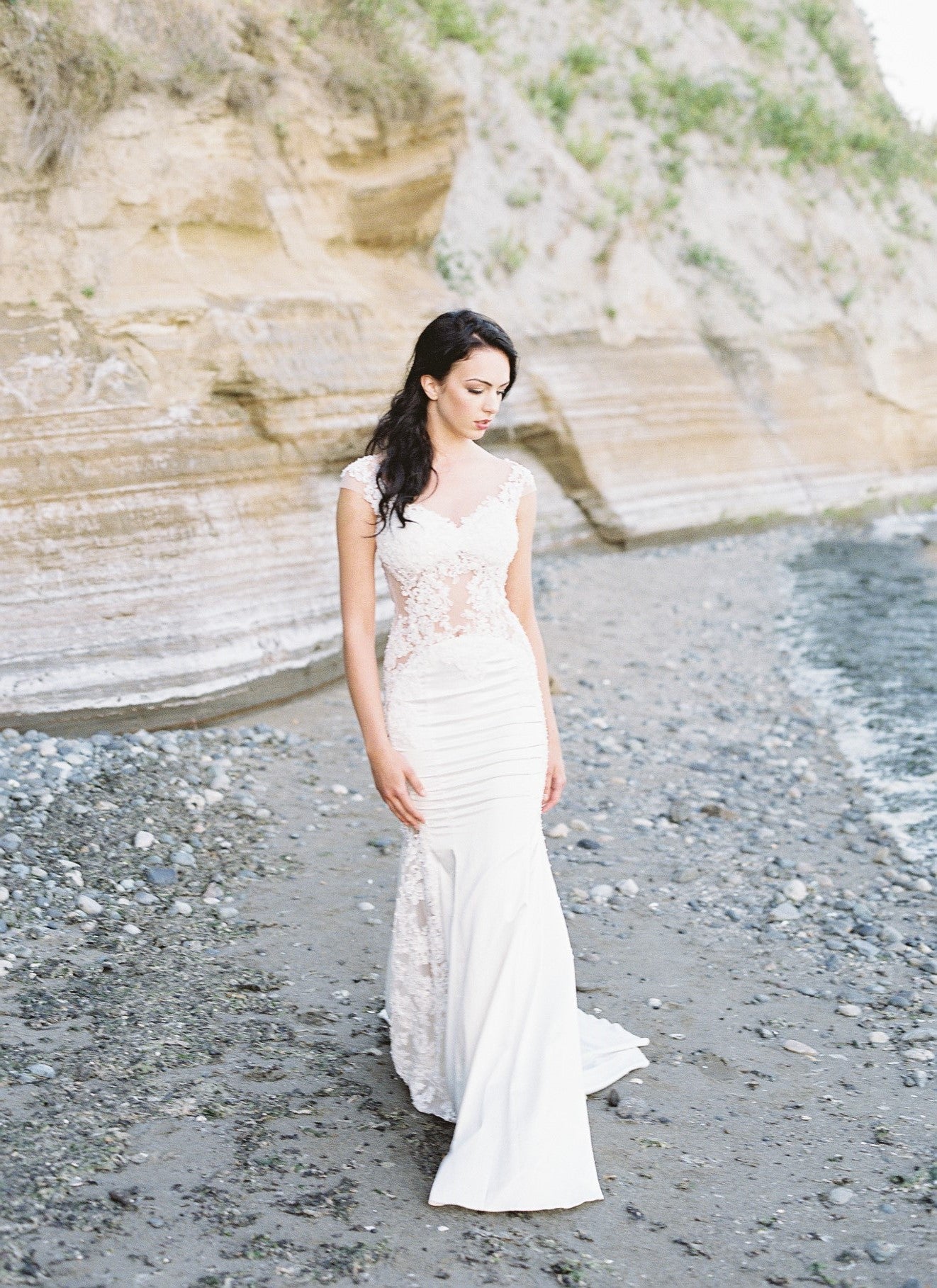 Sheath Lace Wedding Dress (Style #SS16314) - Dream Dresses by P.M.N
 - 5