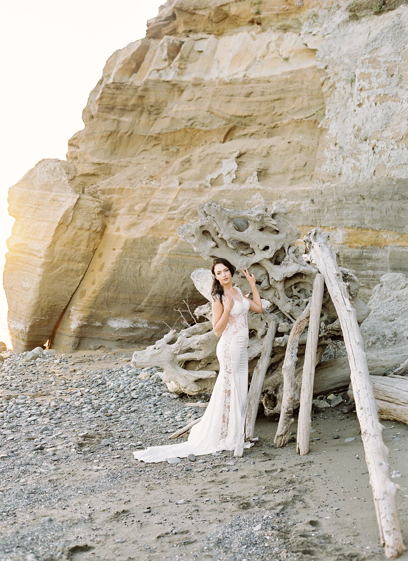 Sheath Lace Wedding Dress (Style #SS16314) - Dream Dresses by P.M.N
 - 7