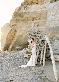 Sheath Lace Wedding Dress (Style #SS16314) - Dream Dresses by P.M.N
 - 7