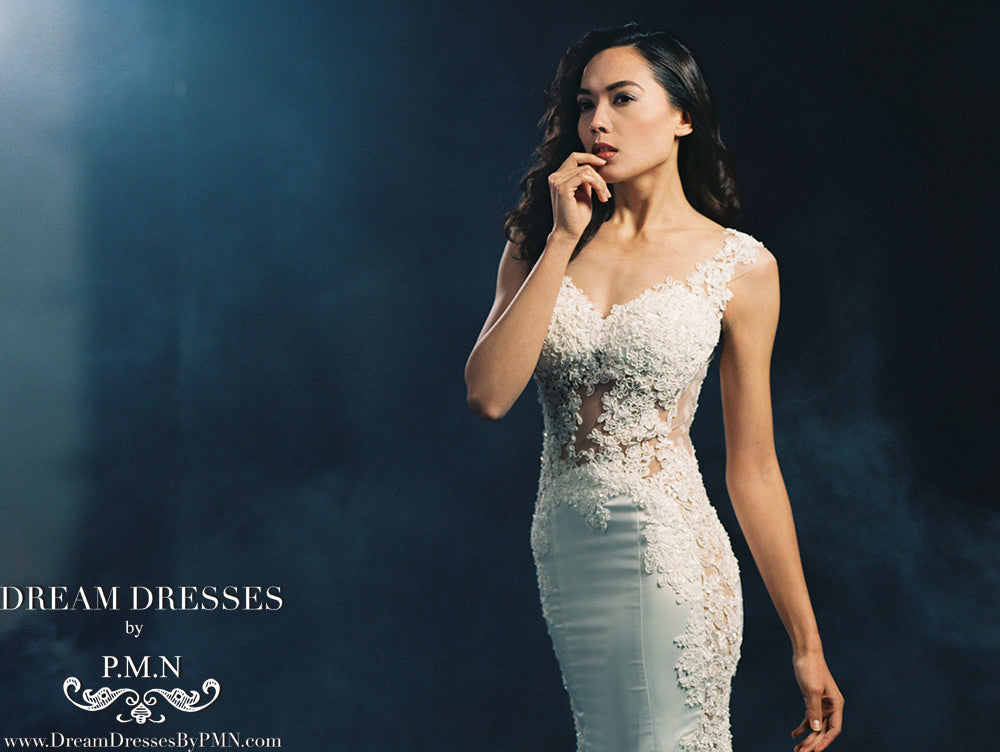 Sexy Sheath Lace Wedding Dress (Style #SS16314) - Dream Dresses by P.M.N
 - 3