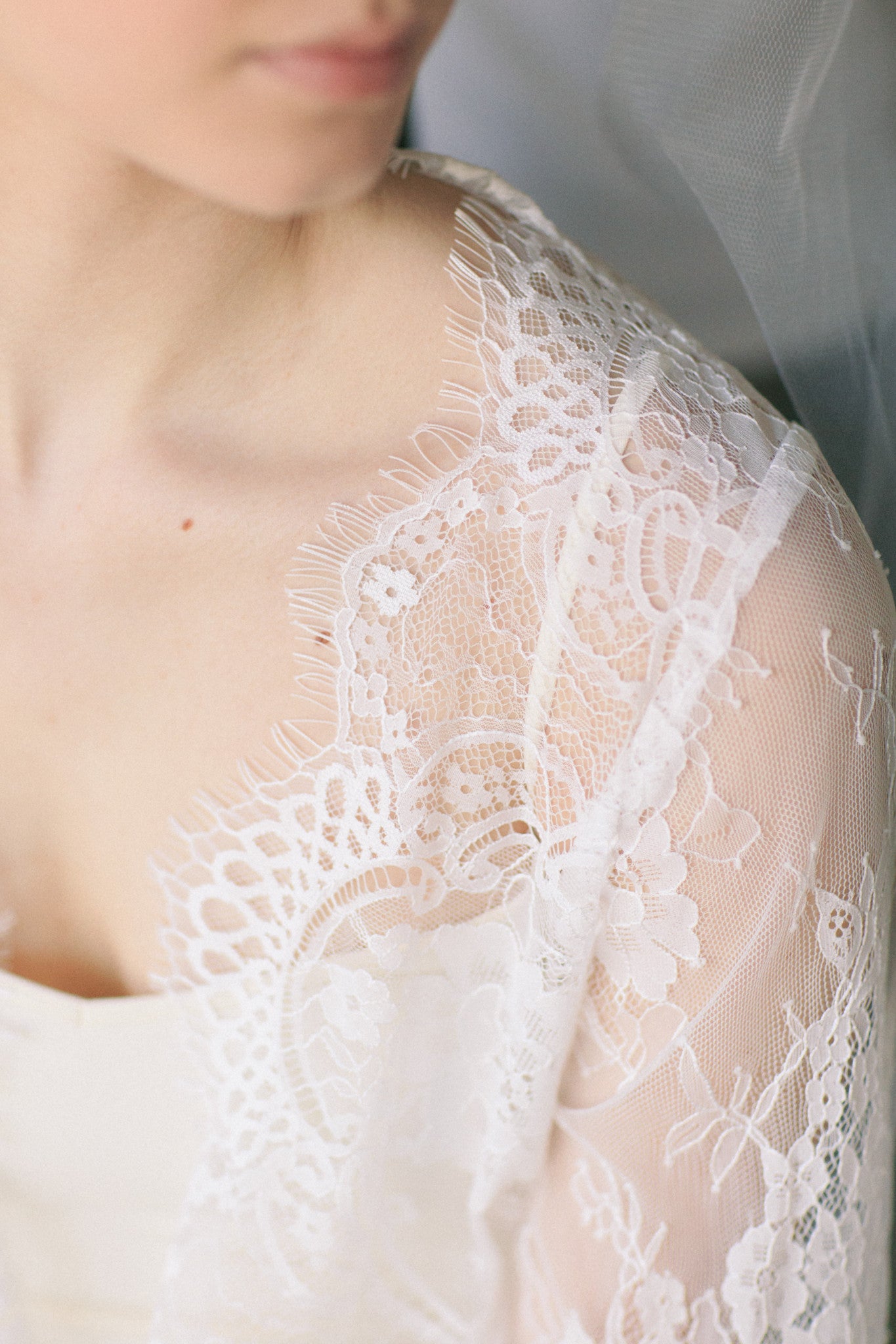 Bridal Lace Robe Kimono (#Isabella)