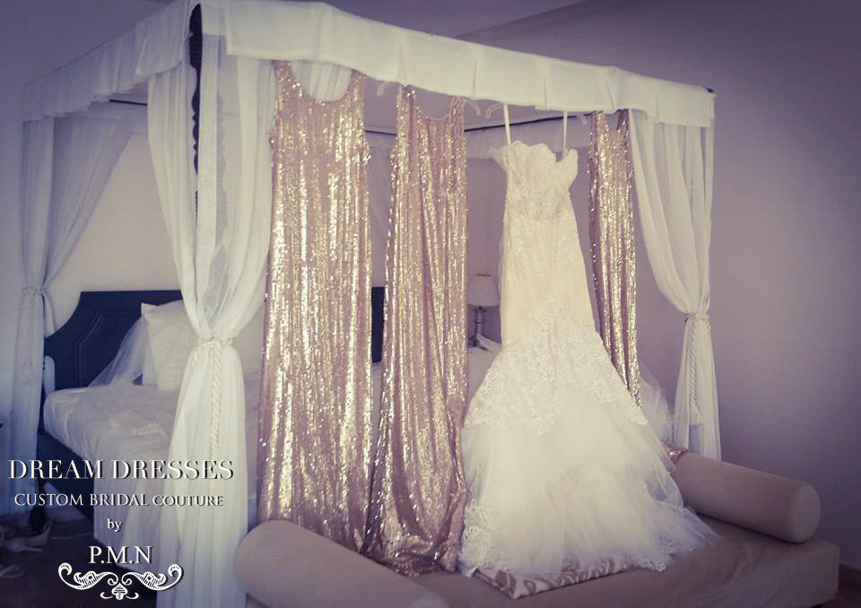 Lace Trumpet Wedding Dress With Four Layer Extended Long Train (Style # Chisa PB081) - Dream Dresses by P.M.N
 - 3