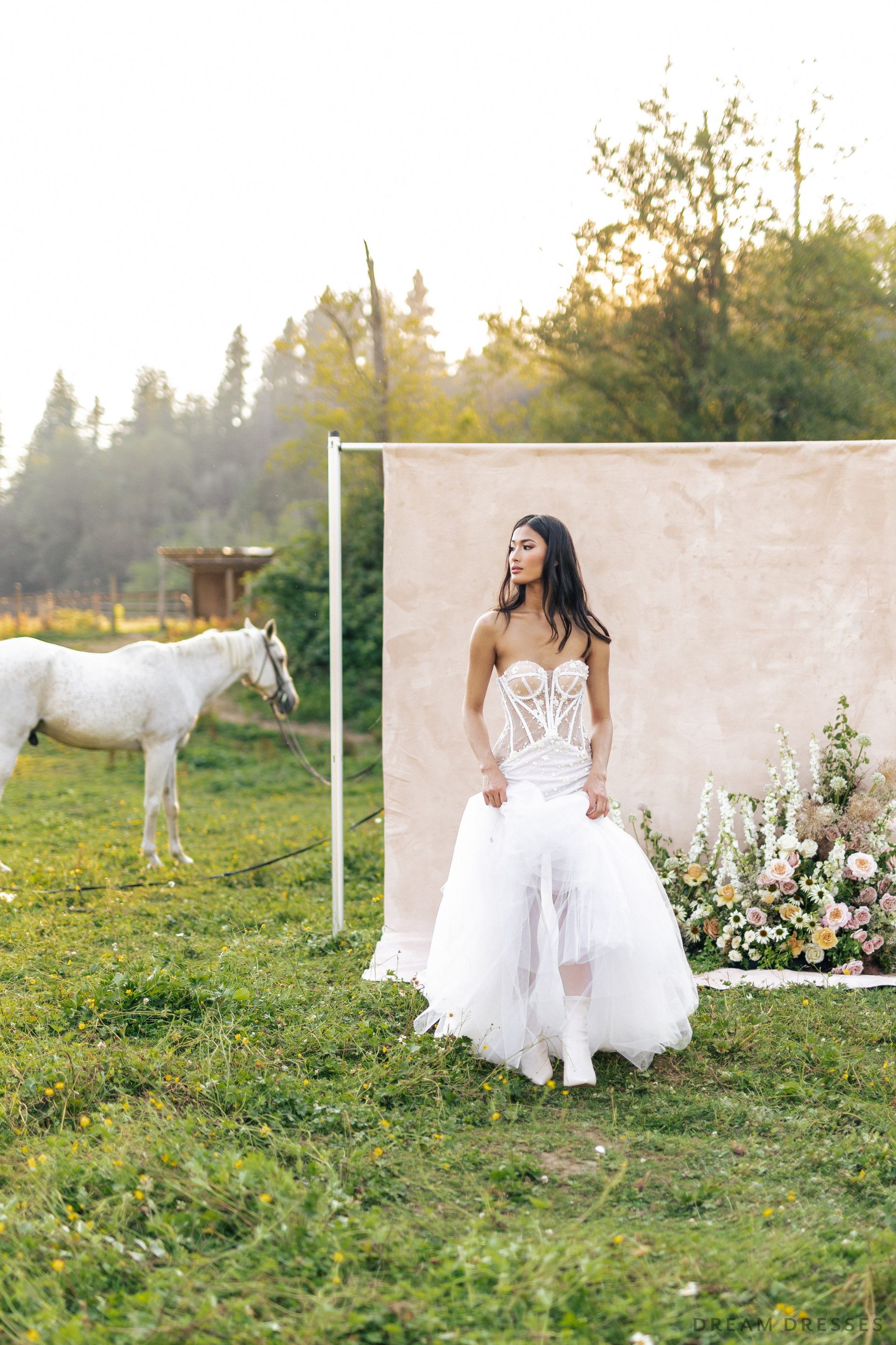 Mermaid Wedding Gown with Corset Bodice (#VELIA) - Dream Dresses by P.M.N.