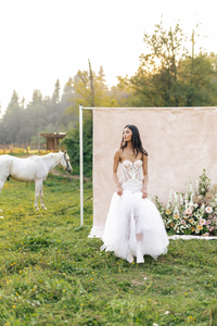 Mermaid Wedding Gown with Corset Bodice (#VELIA) - Dream Dresses by P.M.N.