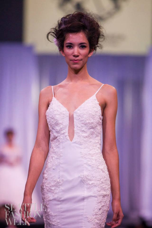 Sample Sale/ Spaghetti Strap Mermaid Wedding Dress With Bare Back (#PB088) - Dream Dresses by P.M.N
 - 1