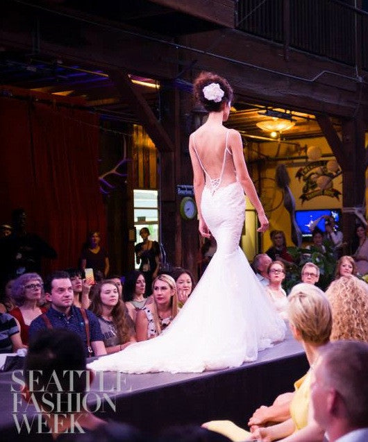 Sample Sale/ Spaghetti Strap Mermaid Wedding Dress With Bare Back (#PB088) - Dream Dresses by P.M.N
 - 3