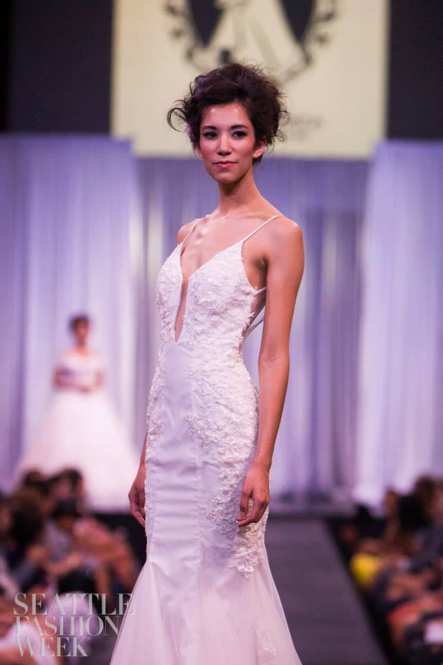 Sample Sale/ Spaghetti Strap Mermaid Wedding Dress With Bare Back (#PB088) - Dream Dresses by P.M.N
 - 6
