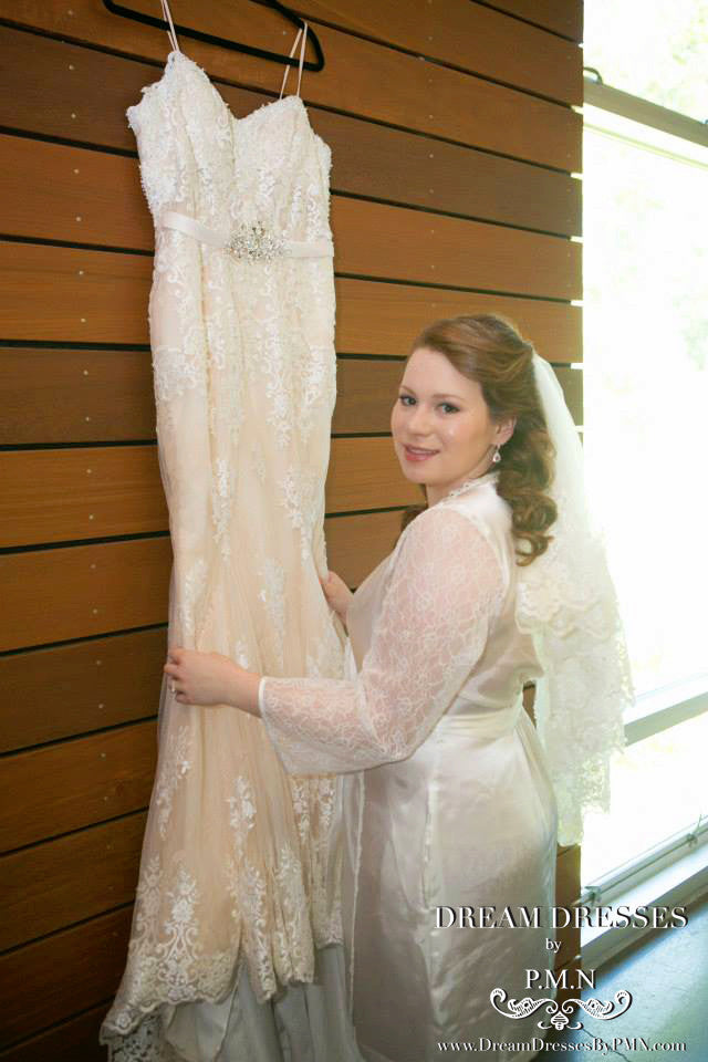 Blush Pink Ivory Mermaid Wedding Dress (#Mckenzie)
