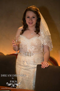 Blush Pink Ivory Mermaid Wedding Dress (#Mckenzie) - Dream Dresses by P.M.N
 - 3