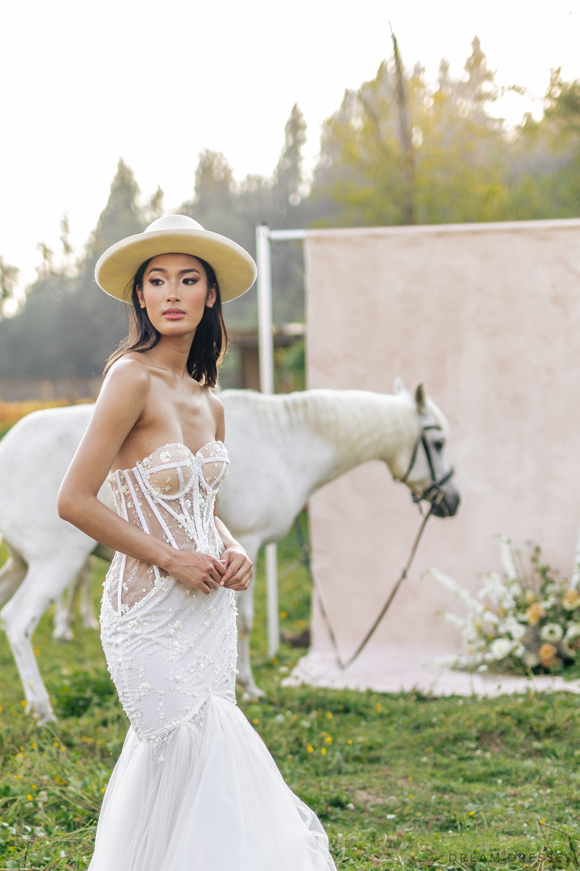 Mermaid Wedding Gown with Corset Bodice