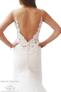Lace Wedding Gown With Cut-Out (#Cindy) - Dream Dresses by P.M.N.