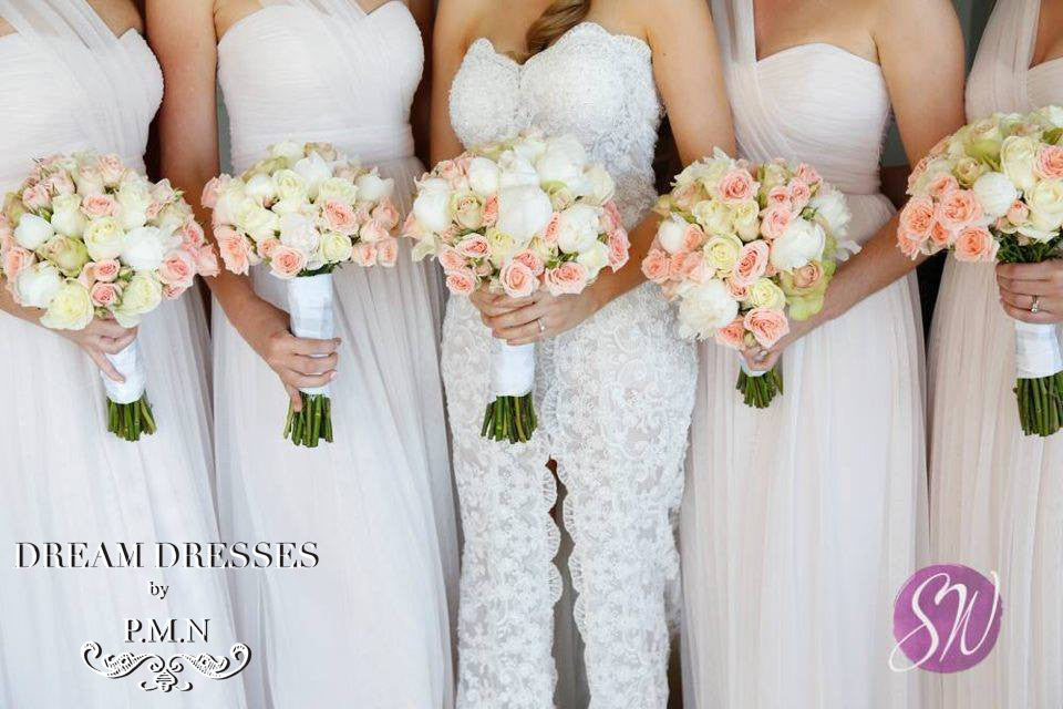 Split Wedding Dress With All Over Lace (Style # PB137) - Dream Dresses by P.M.N
 - 3