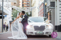 Split Wedding Dress With All Over Lace (Style # PB137) - Dream Dresses by P.M.N
 - 4