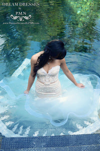 Strapless Trumpet Wedding Gown With Horsehair (Style # PB115) - Dream Dresses by P.M.N
 - 13