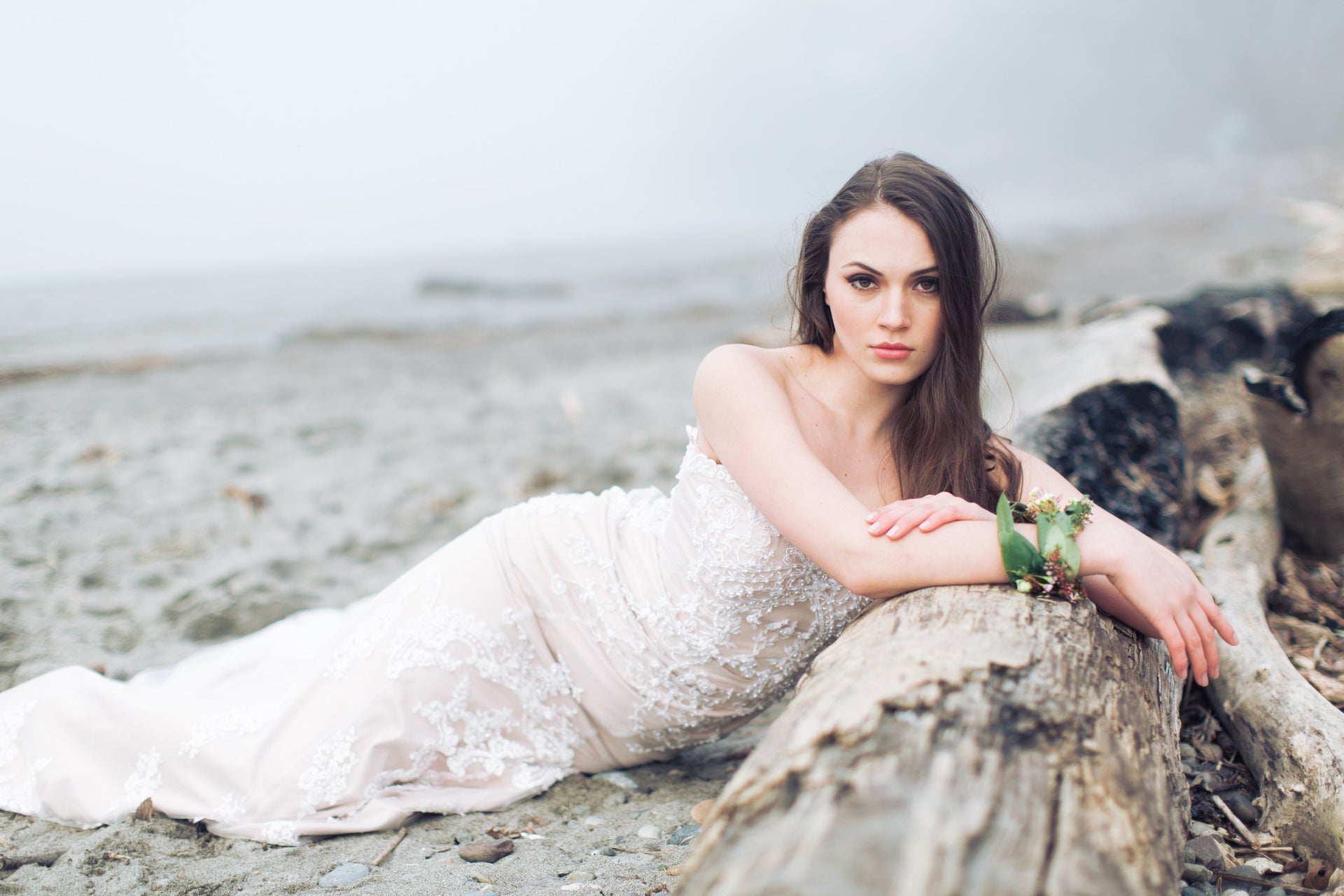 Custom Made Long Sleeve Beaded Lace Wedding Dress (Style # IngaLisa PB109) - Dream Dresses by P.M.N
 - 4