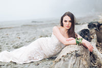 Custom Made Long Sleeve Beaded Lace Wedding Dress (Style # IngaLisa PB109) - Dream Dresses by P.M.N
 - 4