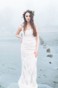 Custom Made Long Sleeve Beaded Lace Wedding Dress (Style # IngaLisa PB109) - Dream Dresses by P.M.N
 - 2