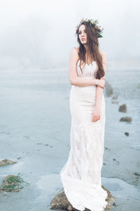 Custom Made Long Sleeve Beaded Lace Wedding Dress (Style # IngaLisa PB109) - Dream Dresses by P.M.N
 - 15