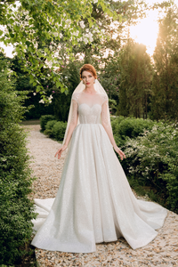 Royal Ballgown Wedding Dress with Crystal Embellishments (#CERIDWEN) - Dream Dresses by P.M.N.