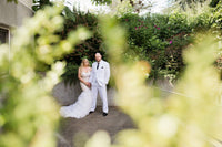 Blush Tiered Trumpet Wedding Dress (#Tisha) - Dream Dresses by P.M.N.