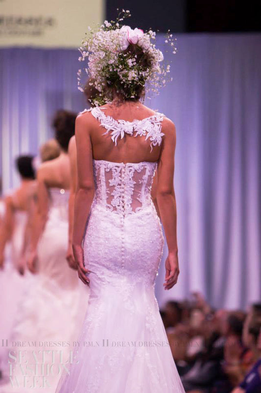 Removable Embroidery Neckline (Style # Savannah PB158) - Dream Dresses by P.M.N
 - 1