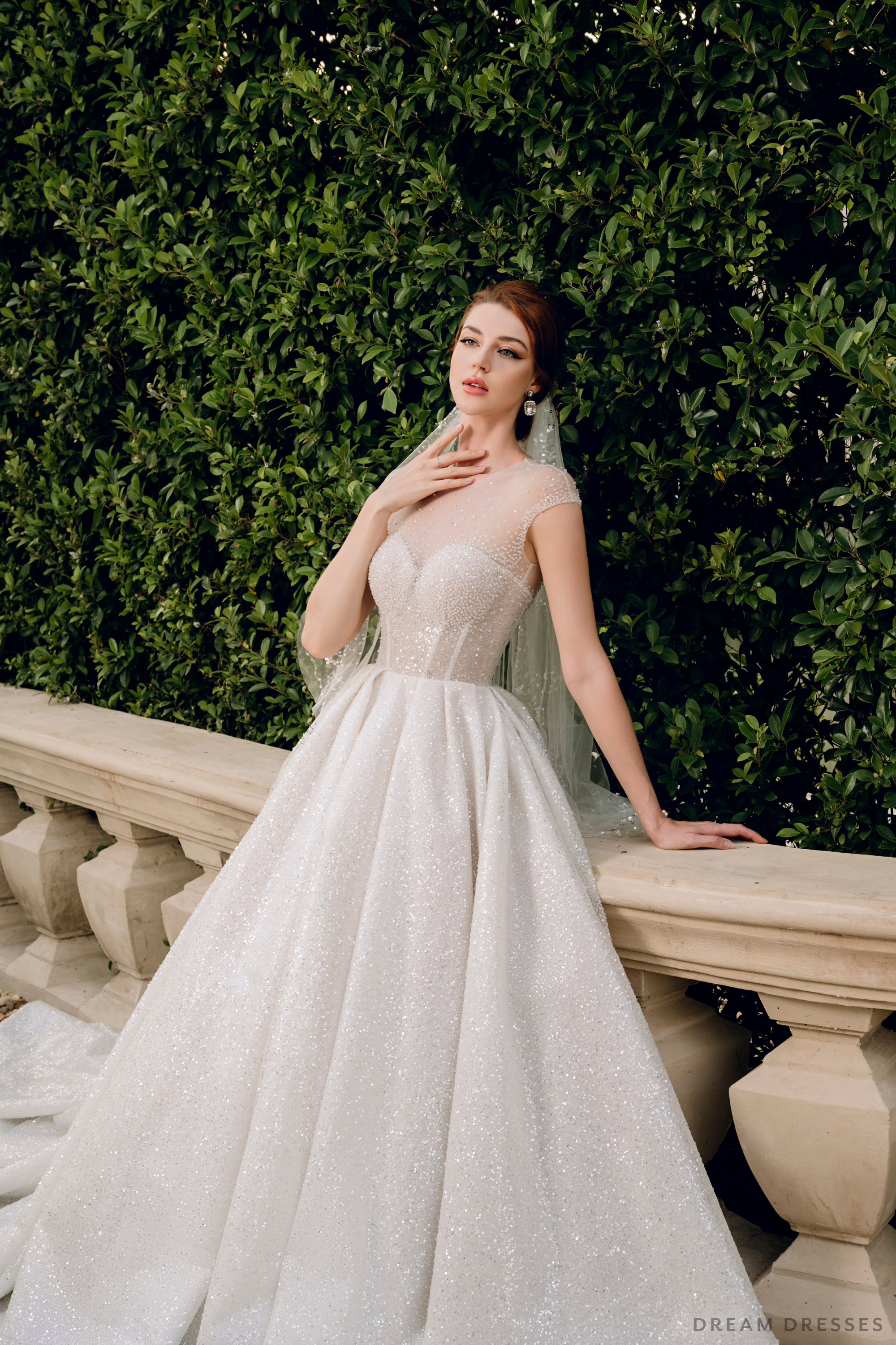 Royal Ballgown Wedding Dress with Crystal Embellishments Ceridwen Royal Ballgown Wedding Dress with Crystal Embellishments Ceridwen