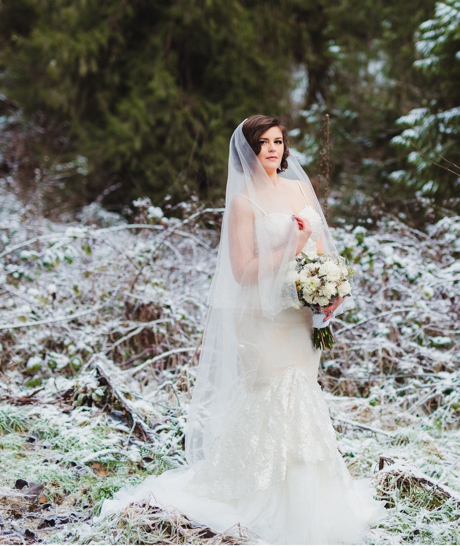 Two Tier Tulle Wedding Veil (#Rebekah)