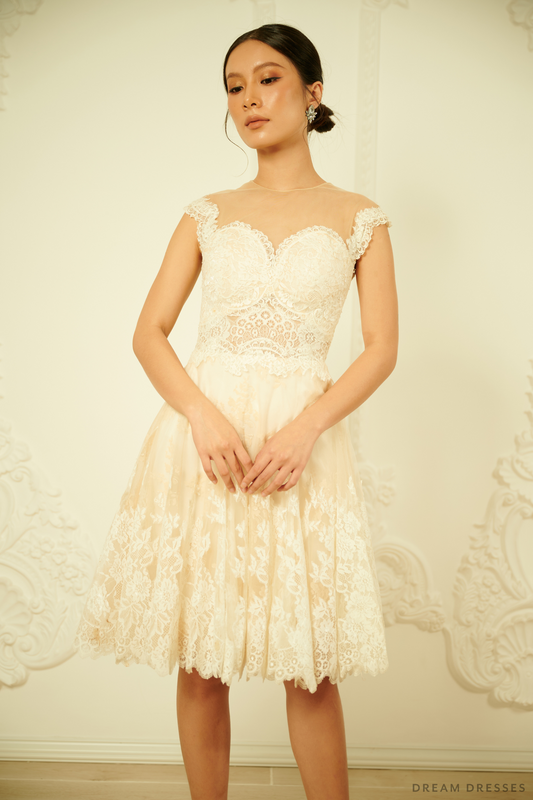 Short Couture Bridal Dress (#DONIA) - Dream Dresses by P.M.N.