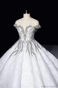Haute Couture Ball Gown Wedding Dress with Swarovski Crystals (#SHARMAINE) - Dream Dresses by P.M.N.