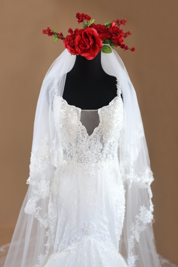 Lace Wedding Veil (#PB149) - Dream Dresses by P.M.N
 - 1