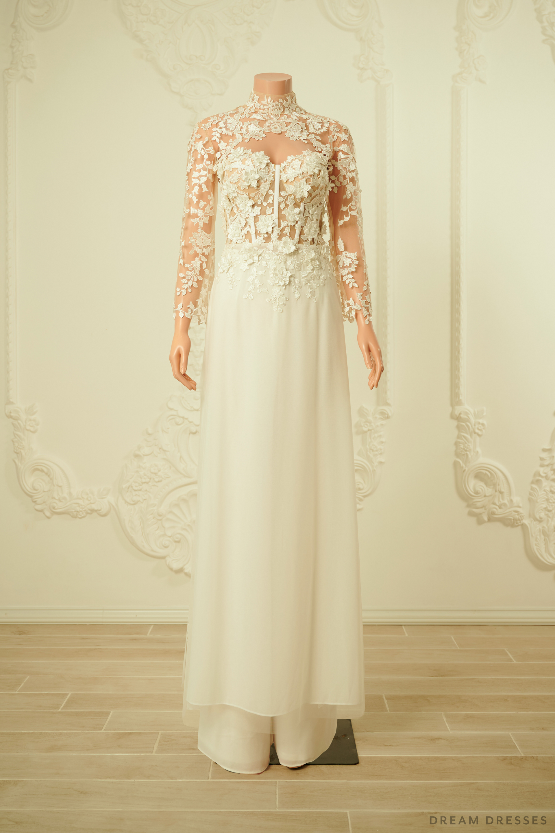 White Bridal Ao Dai | Modern Vietnamese Wedding Dress (#ELOISA) - Dream Dresses by P.M.N.