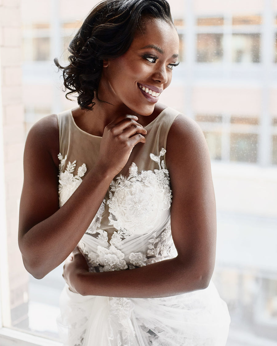 Lace illusion Bodice Wedding Dress (#Mabelle) - Dream Dresses by P.M.N
 - 5