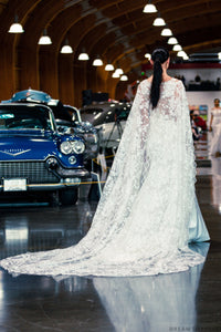 Lace Bridal Cape (#EMILE) - Dream Dresses by P.M.N.
