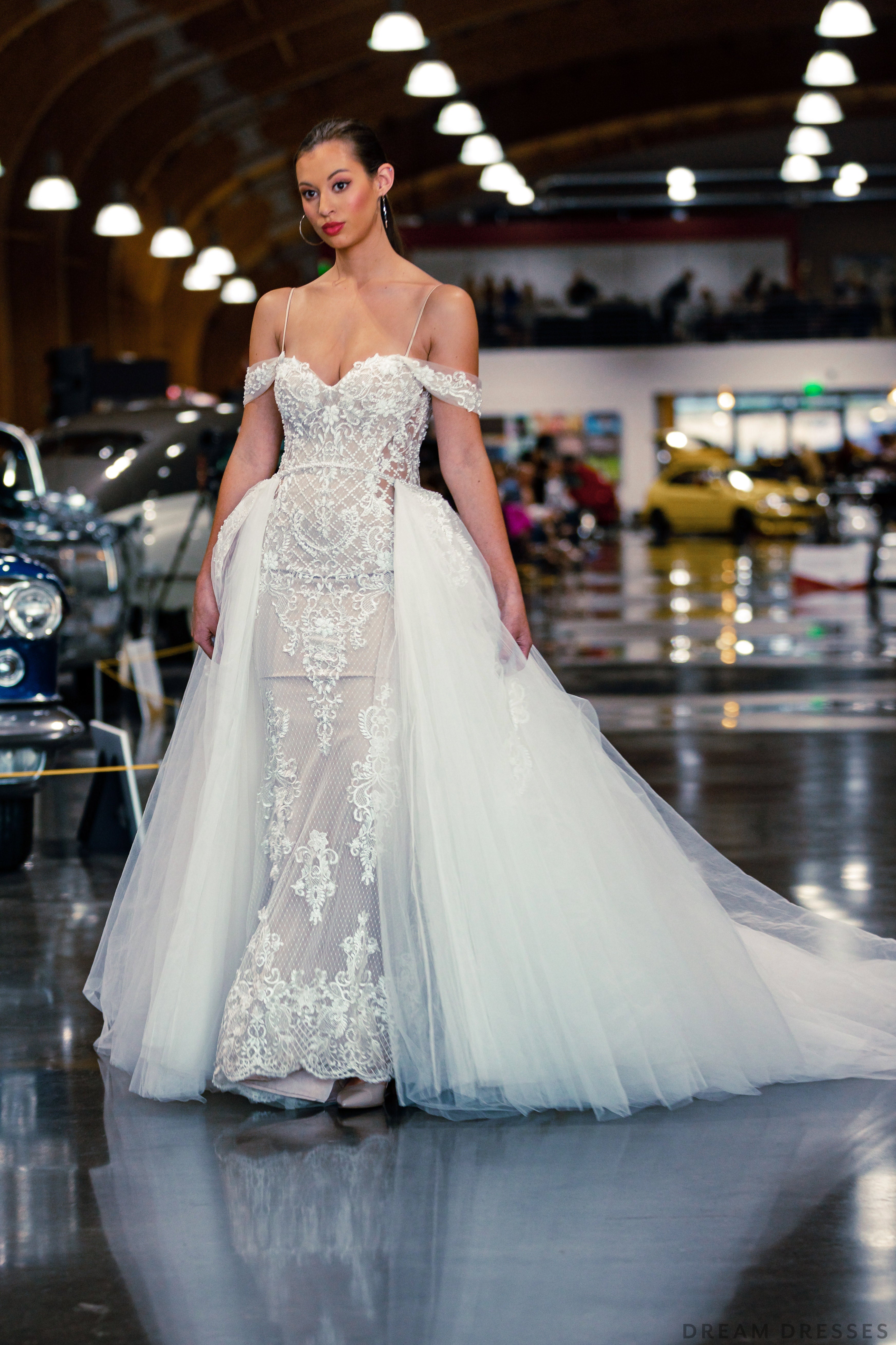 DreamDress By PMN Belva Mermaid Wedding Dress Gown Illusion Back Floral Pearls Crystals Embellishment | Size: Custom DreamDress By PMN Belva Mermaid Wedding Dress Gown Illusion Back Floral Pearls Crystals Embellishment | Size: Custom
