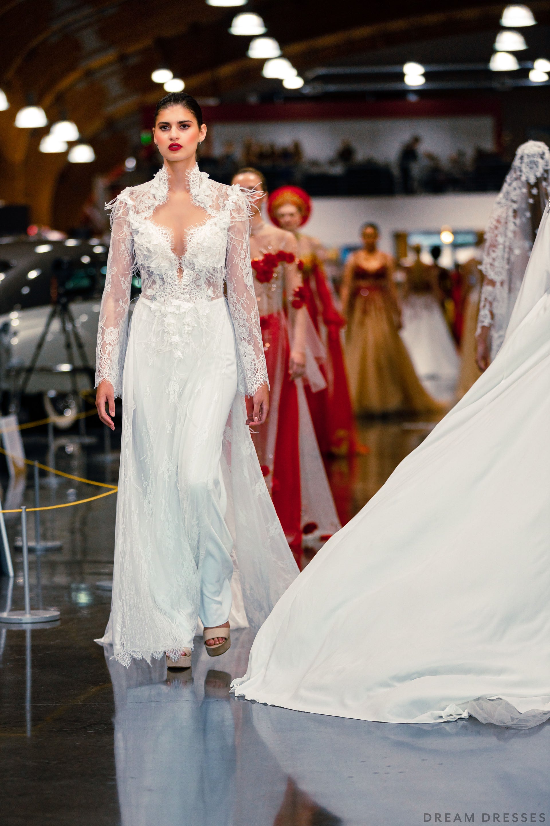 White Bridal Ao Dai | Vietnamese Lace Bridal Dress (#ALANNAH) - Dream Dresses by P.M.N.