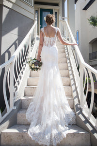 Couture Sheer Bodice Mermaid Wedding Dress (Style Nicole #PB239) - Dream Dresses by P.M.N
 - 6