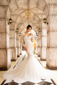 Detachable Bridal Long Sleeves with Sequins and Pearls (#AMANDA) - Dream Dresses by P.M.N.