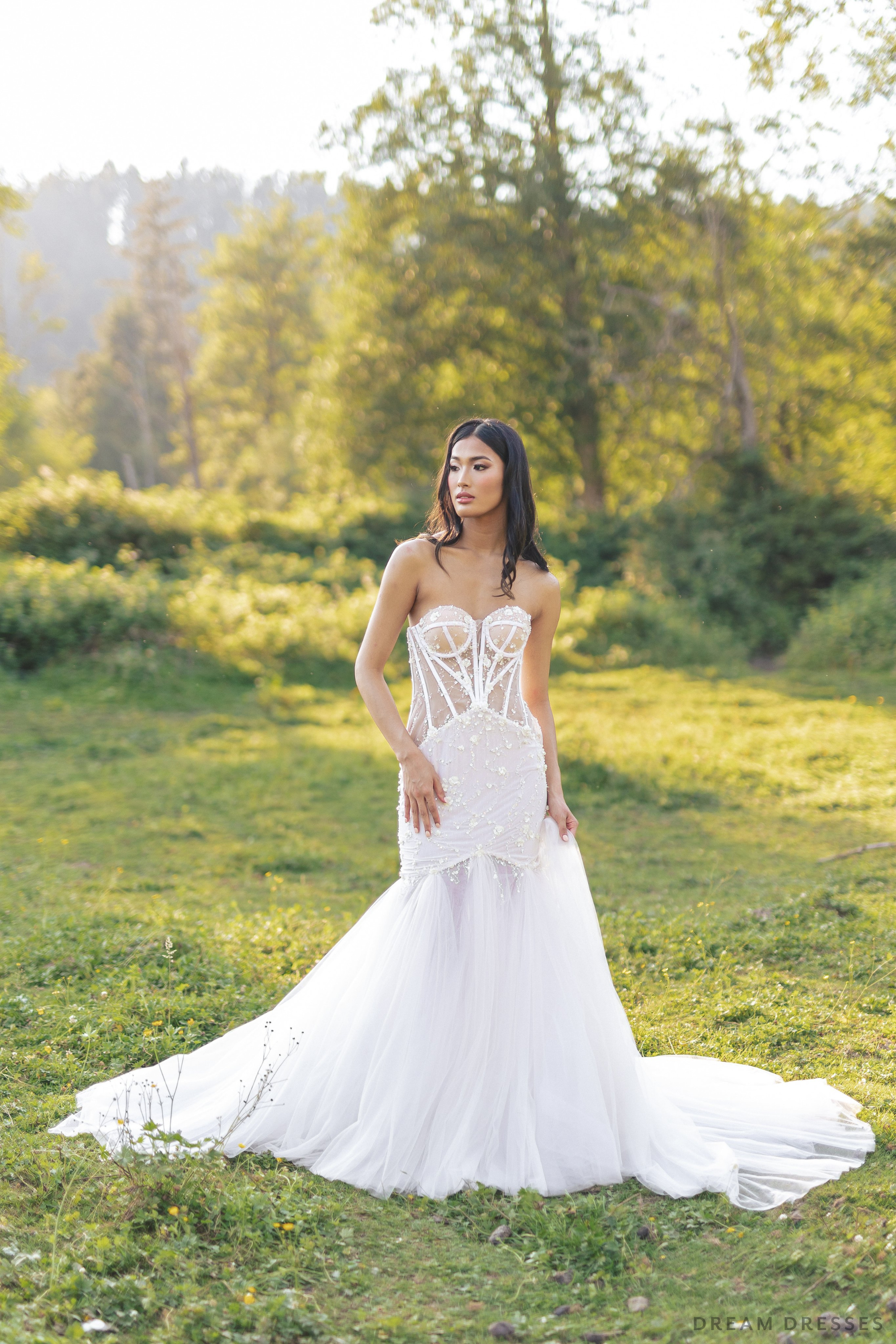 Mermaid Wedding Gown with Corset Bodice - Liam Mermaid Wedding Gown with Corset Bodice - Liam