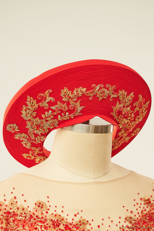 Ao Dai Hat | Vietnamese Bridal Hat (#CHIARA) - Dream Dresses by P.M.N.