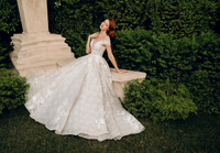 Illusion Neckline Ball Gown Wedding Dress (#VENEZIA) - Dream Dresses by P.M.N.