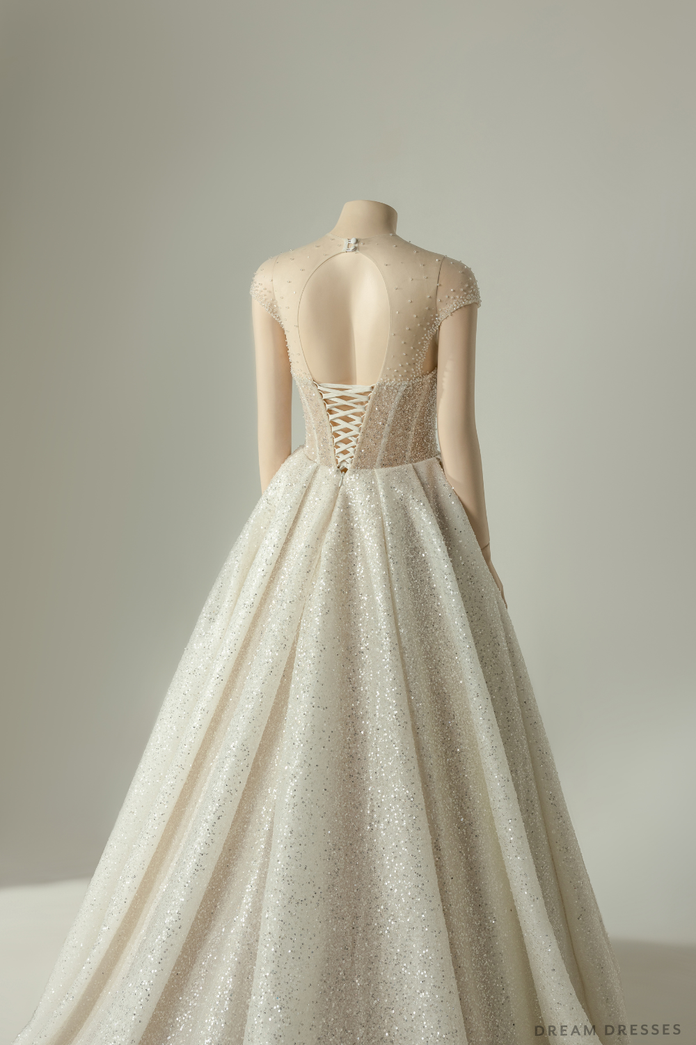 Royal Ballgown Wedding Dress with Crystal Embellishments (#CERIDWEN)