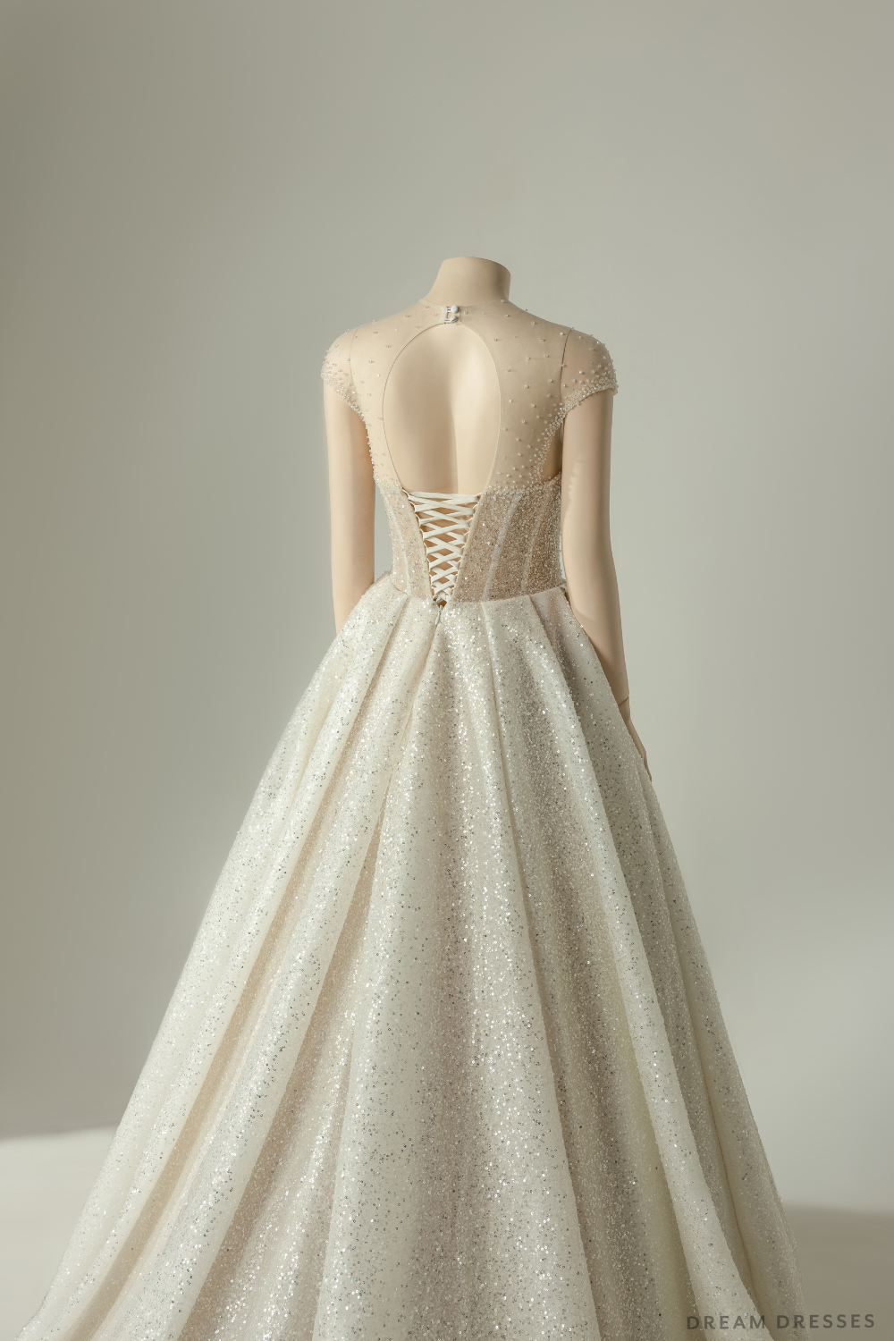 Royal Ballgown Wedding Dress with Crystal Embellishments (#CERIDWEN) - Dream Dresses by P.M.N.