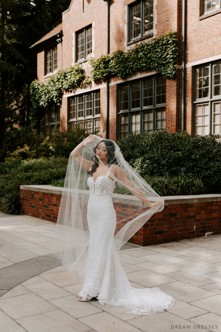 Lace Fit and Flare Wedding Gown (#MAY)