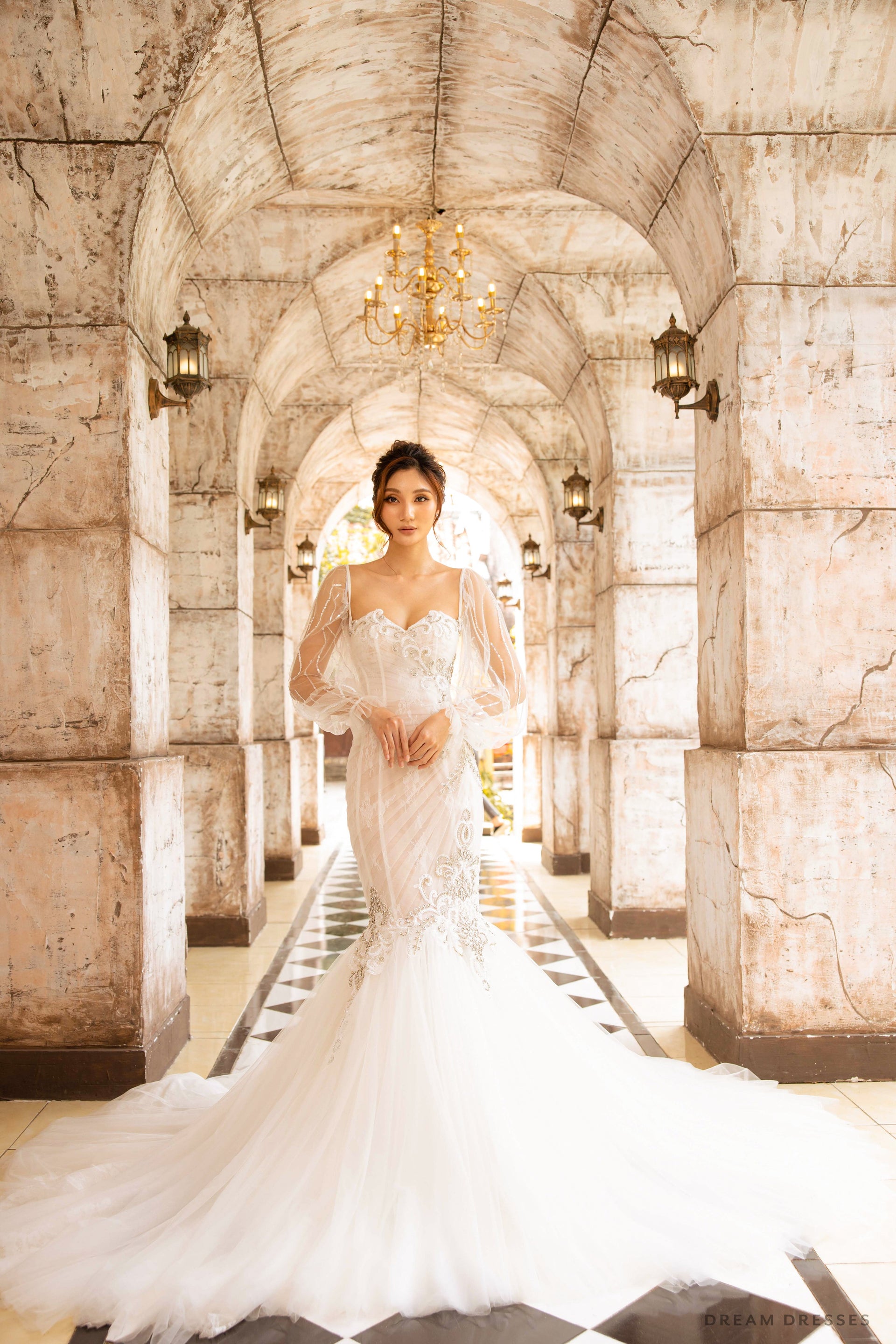 Removable Bridal Long Sleeves with Embellishments (#MARTHA) - Dream Dresses by P.M.N.