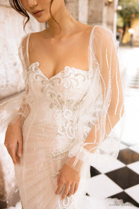 Removable Bridal Long Sleeves with Embellishments (#MARTHA) - Dream Dresses by P.M.N.