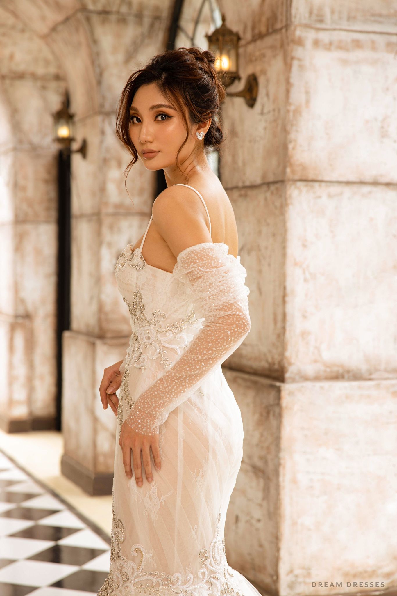 Attachable Glittery Sleeves for Wedding Dress (#SELENA) - Dream Dresses by P.M.N.