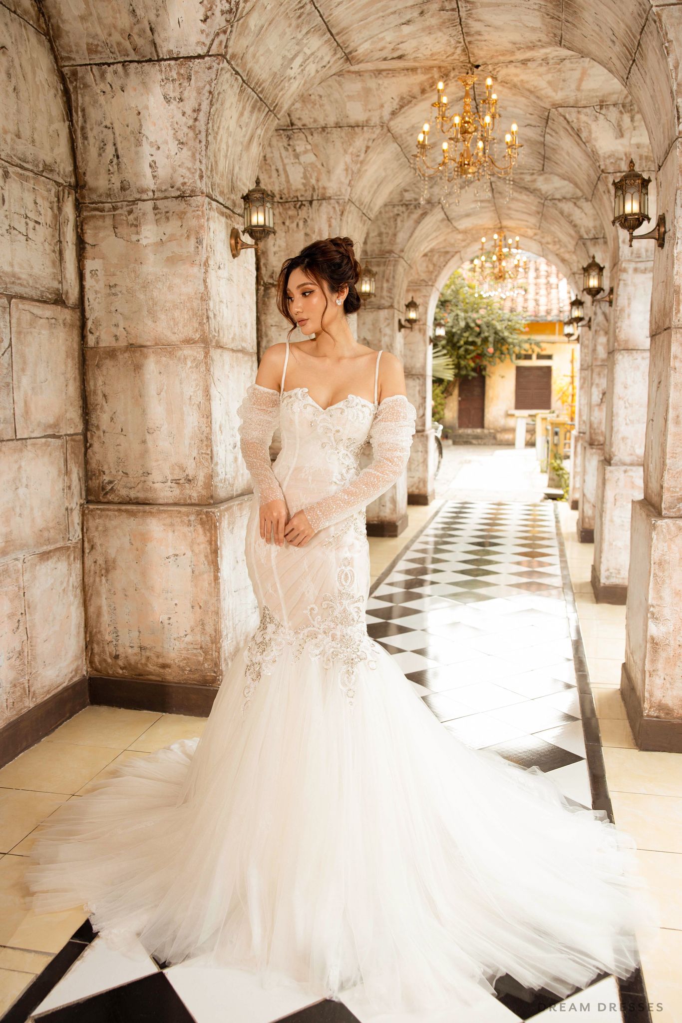 Attachable Glittery Sleeves for Wedding Dress (#SELENA) - Dream Dresses by P.M.N.
