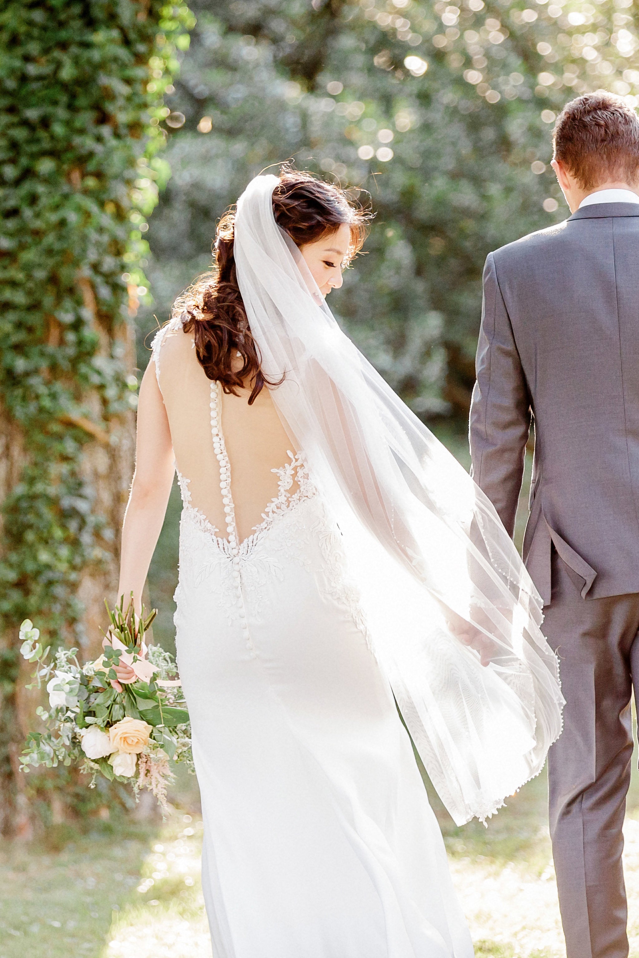 Crepe and Lace Wedding Dress (#Jeanna)