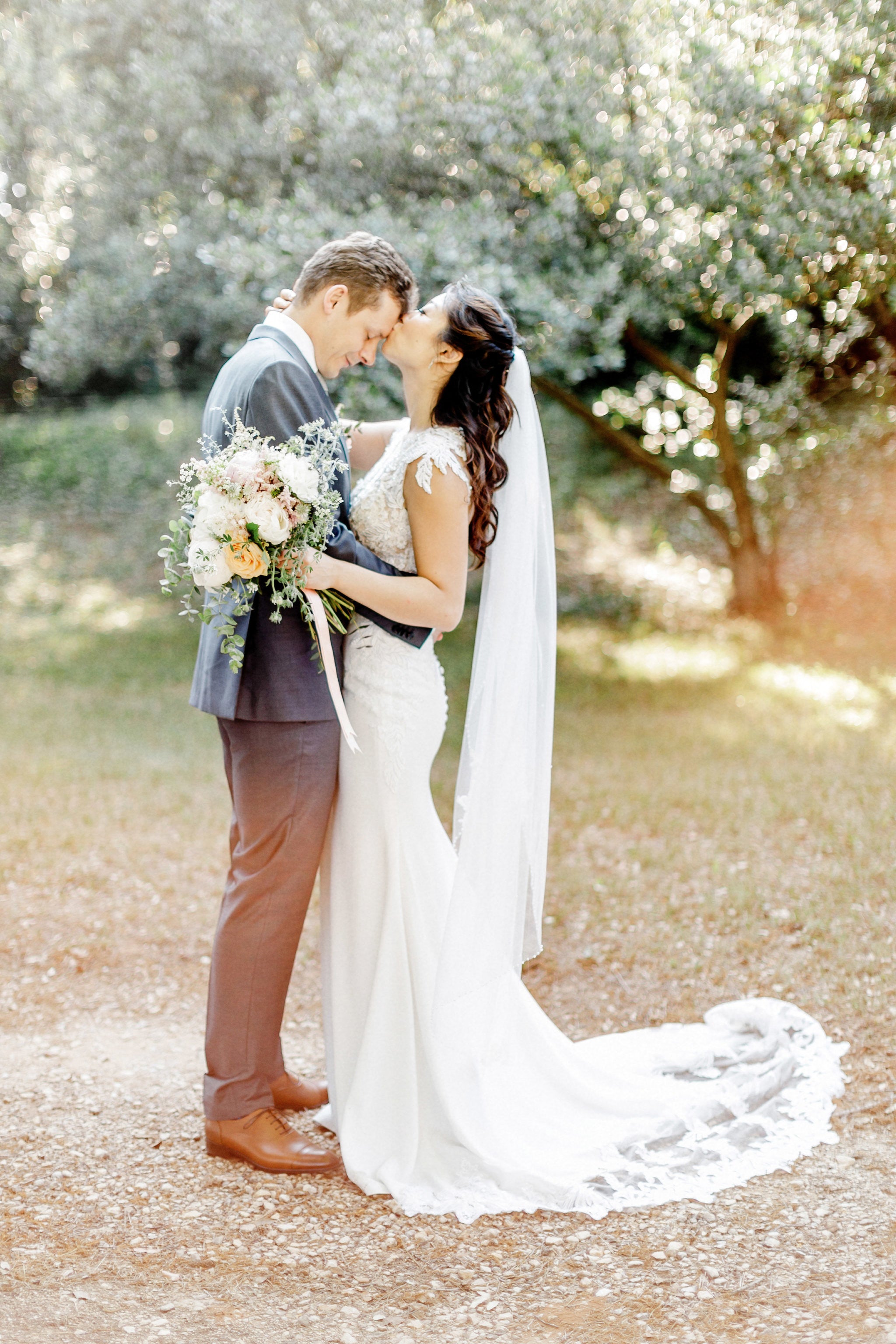 Crepe and Lace Wedding Dress (#Jeanna)