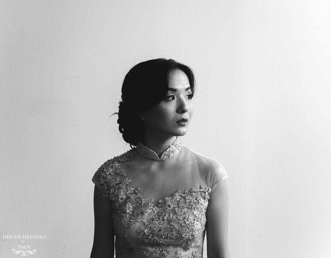 Gold Bridal Ao Dai | Custom Made Vietnamese Bridal Dress (#FLORENCE) - Dream Dresses by P.M.N.